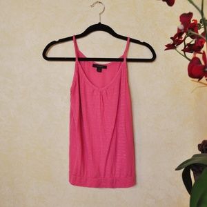 Coral Pink Silver Stripe Cami Tank Top